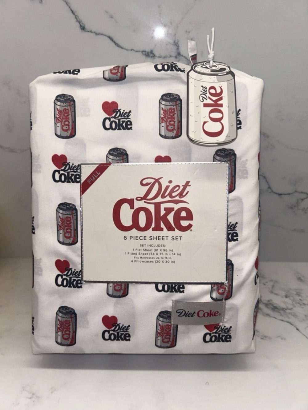 Diet Coke Can 6 Piece Sheet Set